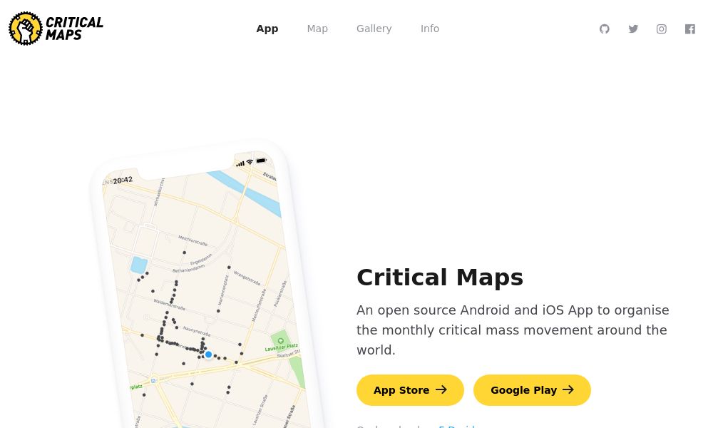 Screenshot of Critical Maps