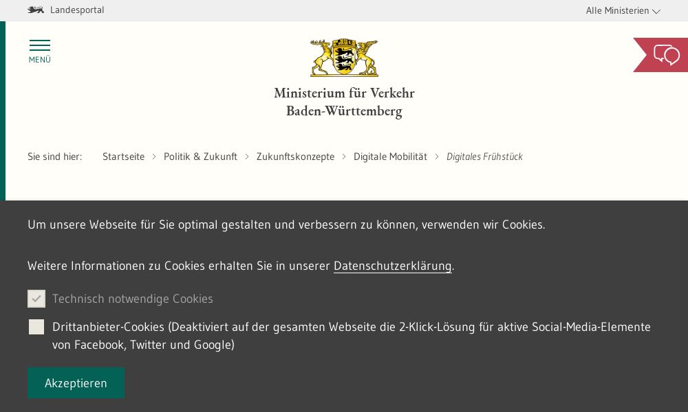 Screenshot of Digitales Frühstück
