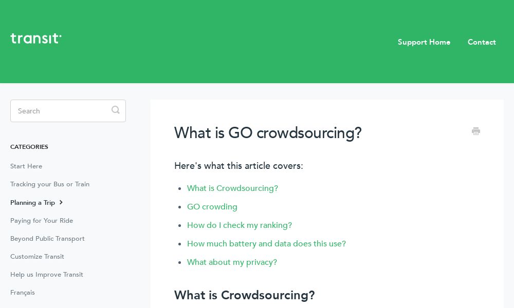Screenshot of FAQ: What is GO crowdsourcing